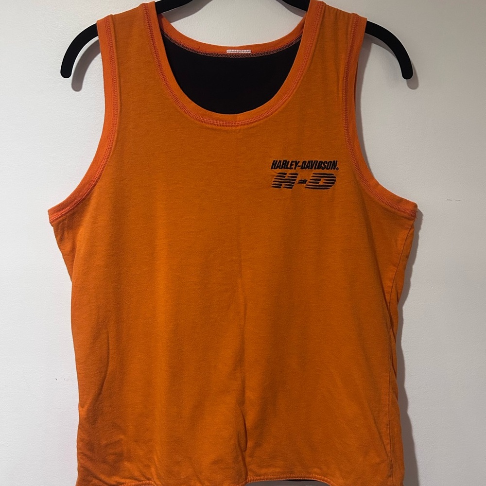Harley-Davidson Bold Orange Sleeveless Top